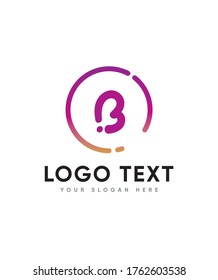Dots style letter type B logo template, Vector logo for business and company identity 