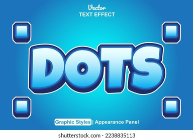 dots text effect with graphic style and editable