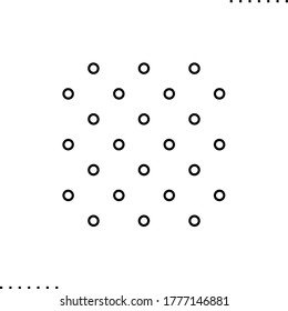 Dots texture for baby design, dotted pattern vector icon in outlines. 