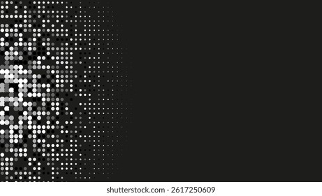 Dots Texture. Color Circles On Memphis Layout. Dynamic Elements In 2d Presentation. Greyscale 1980 Flyer. Minimalist Black Pattern. Geometric Grey Background. Trendy Dots Texture