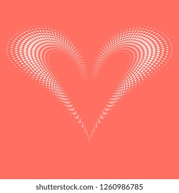dots that makes a heart like shape. vector element for valentine day design 