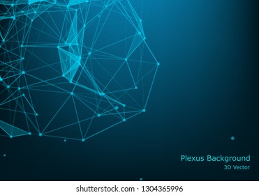 Dots and triangles background with particle, molecule structure. genetic and chemical compounds. creative Space and constellations. Science and connection concept. Social network. black banner