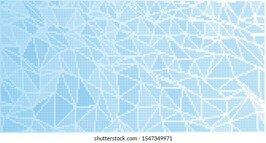 Dots in triangular pattern with white background.