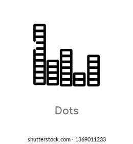 dots vector line icon. Simple element illustration. dots outline icon from infographics concept. Can be used for web and mobile