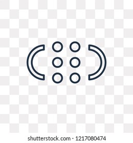 Dots vector outline icon isolated on transparent background, high quality linear Dots transparency concept can be used web and mobile