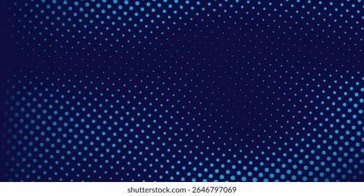 Dots wavy halftone background blue . Dot black pop art sport style vector modern