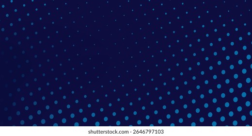 Dots wavy halftone background blue . Dot black pop art sport style vector modern simple good art