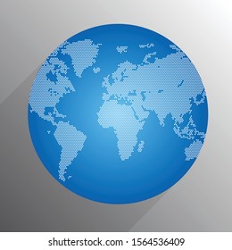 Dots World Globe Vector Illustration Isolated Stock Vector Royalty Free Shutterstock