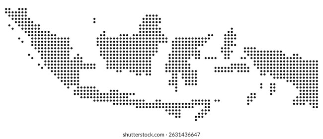 Dotte Indonesia map vector illustration