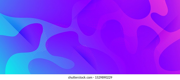 Dotted 3d Fluid Banner. Movement Illustration. Minimal Design. Light Wave Brochure. Abstract Shapes. 
