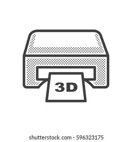 dotted 3D print icon