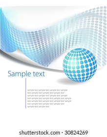 Dotted Abstract Background with free space for text, vector illustration.