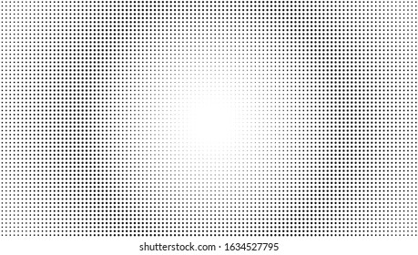 Dotted abstract background. Vector monochrome round backdrop. Halftone effect