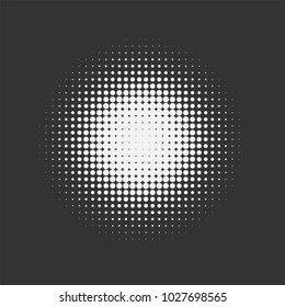 Dotted abstract form. Vector illustration