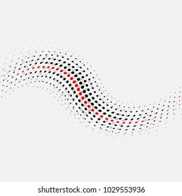 Dotted abstract form. Vector illustration