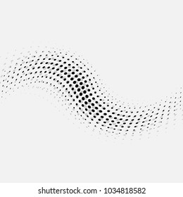 Dotted abstract form. Vector illustration