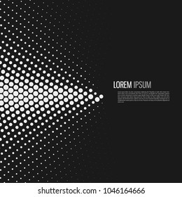 Dotted abstract form. Vector illustration