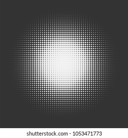 Dotted abstract form. Vector illustration
