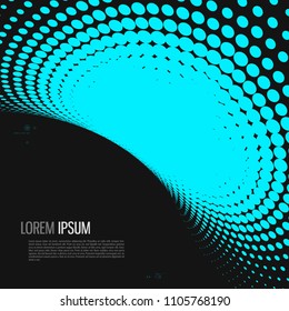 Forma abstracta con puntos. Ilustración del vector