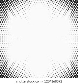 Dotted abstract form. Vector illustration