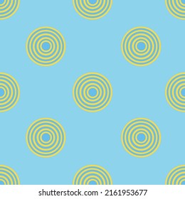 Abstraktes, geometrisches, nahtloses Muster auf blauem Hintergrund. Für Gewebe, Umhüllungspapier, Verpackung, Scrapbooking.