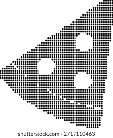 Dotted Abstract Geometric Triangle with Cutouts black dots