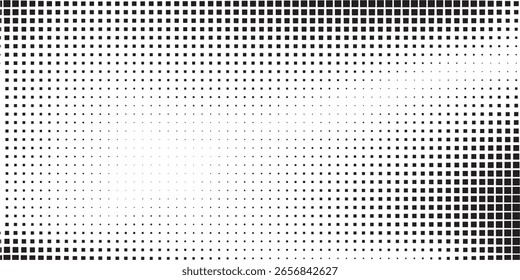 Dotted abstract halftone gradient texture. Vanishing polka dot simple art