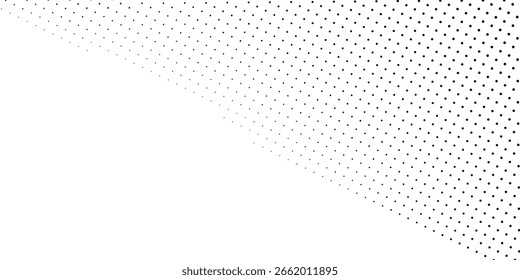Textura de gradiente de meio-tom abstrato pontilhado. Plano de fundo de ponto de polca de fuga. Repetindo pontos arte moderna simples abstrato
