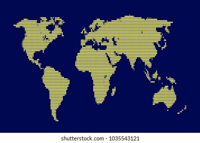 Dotted abstract world map