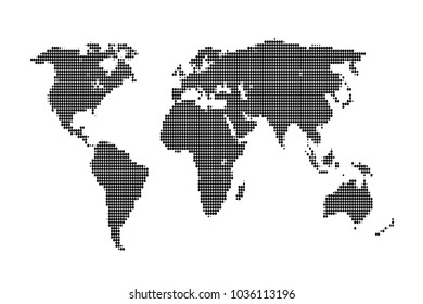 Dotted abstract world map