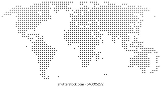 Dotted abstract world map