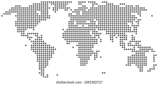 Dotted abstract world map. vector eps10.