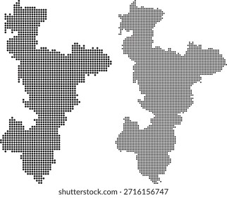 Ahmedabad Bezirkskarte, Vektorgrafik Gujarat Indien politische Geografie