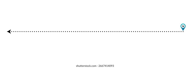 dotted arrow icon set, dotted line vector vector illustration