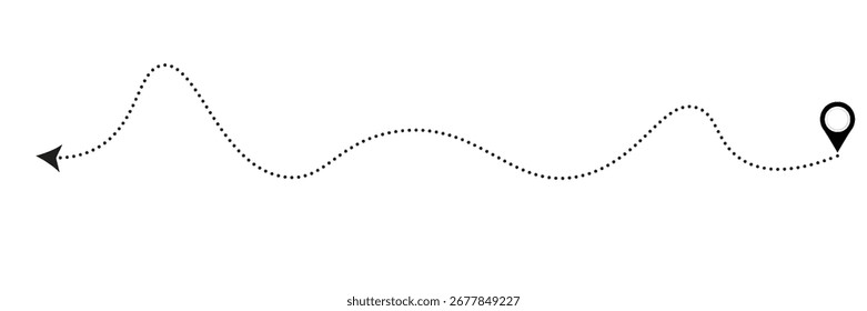 dotted arrow icon set, dotted line vector vector illustration	