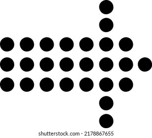 Dotted Arrow Icon in trendy flat style on white background. Arrow symbol for your web site design, logo 2.eps
