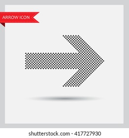 Dotted Arrow Icon.Vector Arrow Sign.