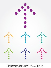 Dotted Arrow Set - Vector