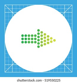 Dotted Arrow Vector Icon