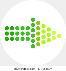 Dotted Arrow Vector Icon