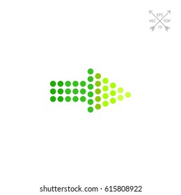 Dotted Arrow Vector Icon