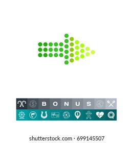 Dotted Arrow Vector Icon