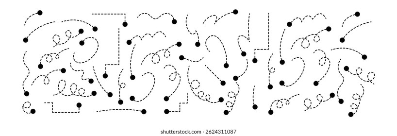 dotted arrow. Zigzag arrow stripes design with dotted lines. Vector illustration
