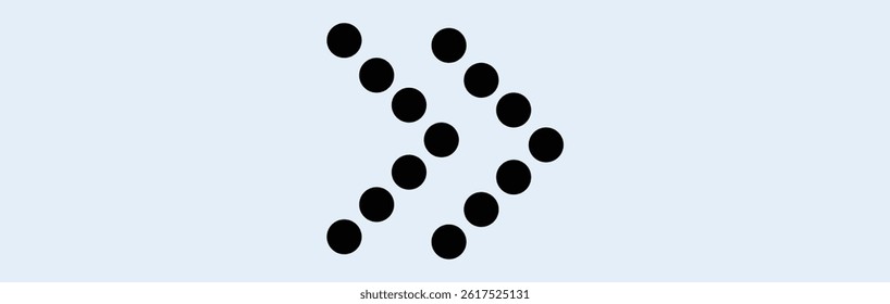 Dotted Arrows Icon Set Vector Design. Arrow icon set