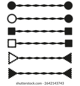 Dotted arrows icon. Step pointer signs. Process direction links. Vector arrow path.
