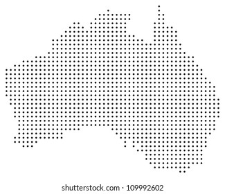 Dotted Australia map