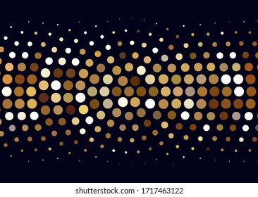 Dotted background with big circles, dots, point different size, scale. Halftone pattern. Design element for web banners, posters, cards, wallpapers, sites, panels. Vector illustration