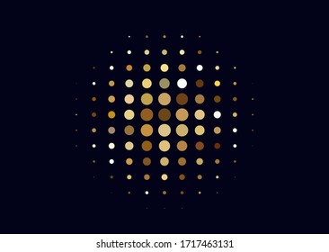 Dotted background with big circles, dots, point different size, scale. Halftone pattern. Design element for web banners, posters, cards, wallpapers, sites, panels. Vector illustration