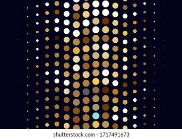 Fondo con grandes círculos, puntos, diferente tamaño, escala. Patrón de semitono. Elemento de diseño para banners web, carteles, tarjetas, fondos de pantalla, sitios, paneles. Ilustración del vector