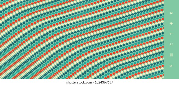 Dotted background with circles. Abstract polka dots pattern. 3d vector illustration.